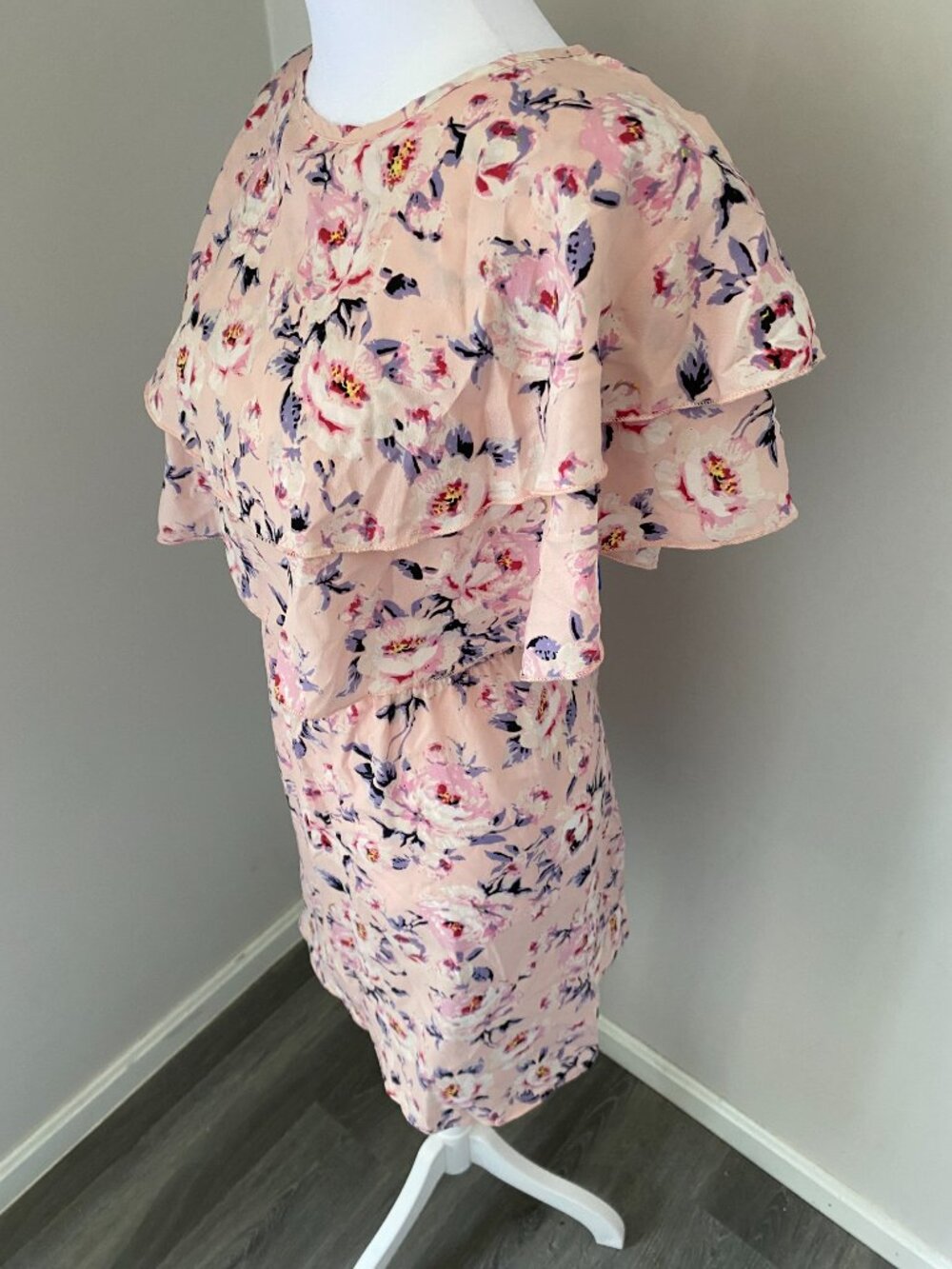 Pink Floral Ruffle Dress - Picture 3 of 6